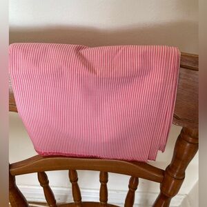 100% cotton shirting fabric light pink/red stripe